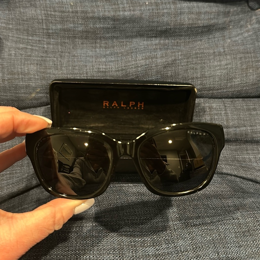 Ralph Lauren black polarized sunglasses with case